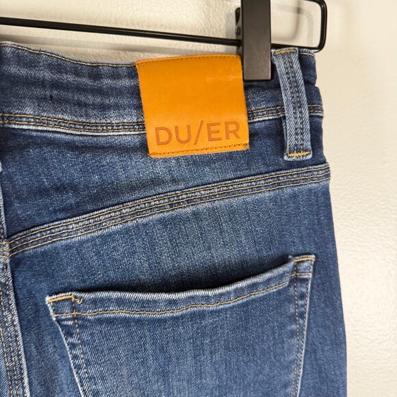 DU/ER L2X Performance Denim Mid Rise Straight Jeans Slim Fit Blue Size 28 x 30 - Picture 12 of 15